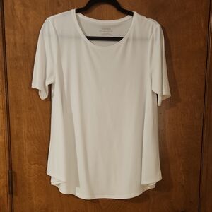 Chico's Classic Cream Short Sleeve Top
